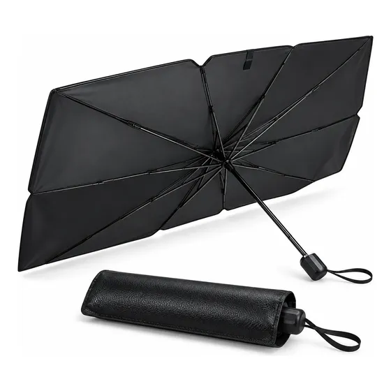 Parasol Tipo Paraguas Para Parabrisas De Auto Con Funda Uv