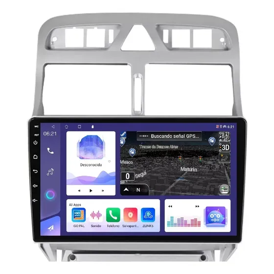 Stereo Multimedia Android 15 Peugeot 307 4+64 Carplay +cam
