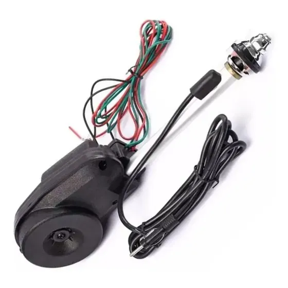 Antena Electrica Automatica Negro Plata Auto 12v Universal