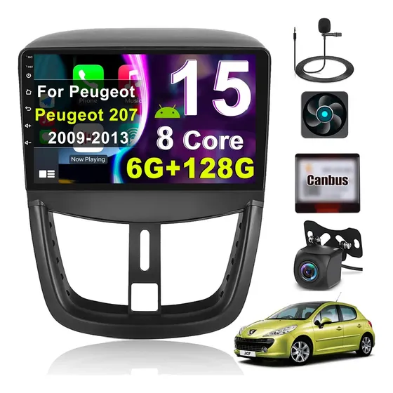 Dh Autoestéreo De 6+128g Pantalla For Peugeot 207 Smq