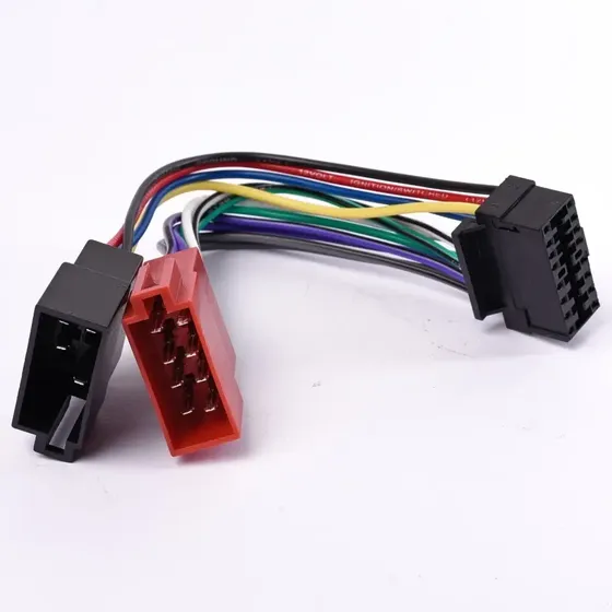 Ficha Iso Stereo Jvc Adaptador Doble Maverick 16 Pines