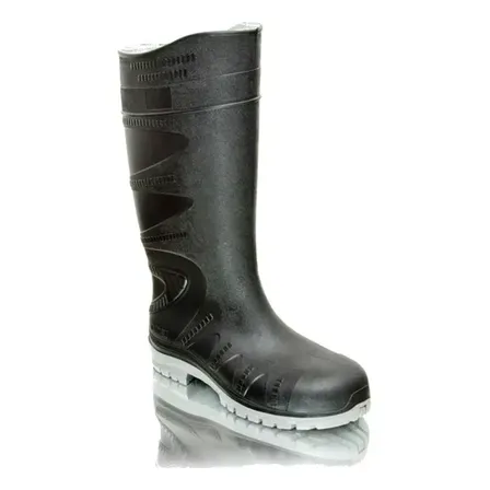 Bota De Lluvia Ombu Con Puntera Trabajo Negra Pvc Negro 42