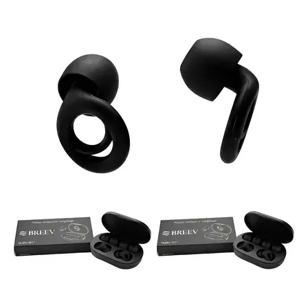 Tapones Para Dormir Premium Sueño Profundo Breev X 2 Uni Negro