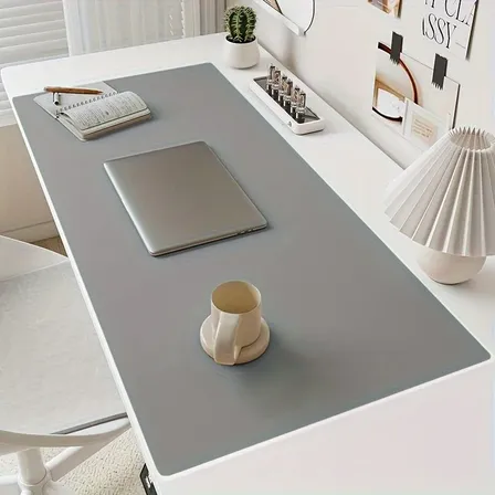 Protector Escritorio Ecocuero Impermeable Grande Grey