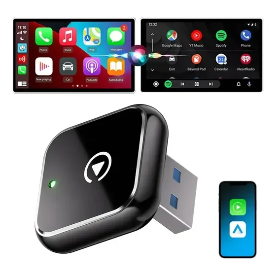 Adaptador Inalámbrico Carplay Android Auto Para Auto Usb
