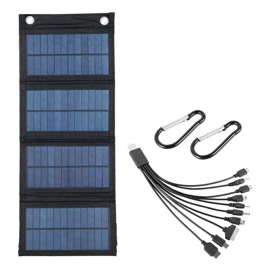 Cargador De Panel Solar Plegable, Batería Portátil Para Telé