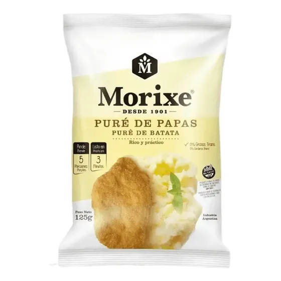 Puré De Papas instantáneo Morixe 125 Gr Instantáneo Sin Tacc