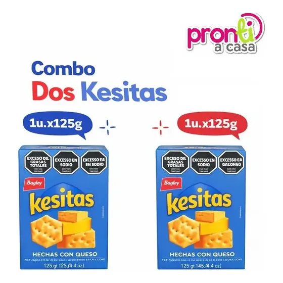 Galletas Kesitas Estuche X 125grs Pack X2 U - Pronti A Casa!