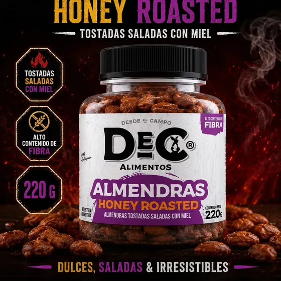 Almendras Dec Honey Roasted Tostadas Saladas Con Miel 220g