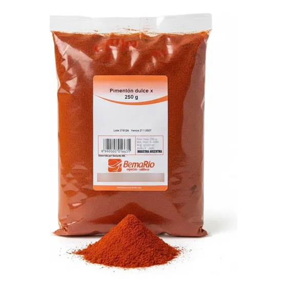 Pimentón Dulce Seleccionado 250g Color Sabor Tradicional