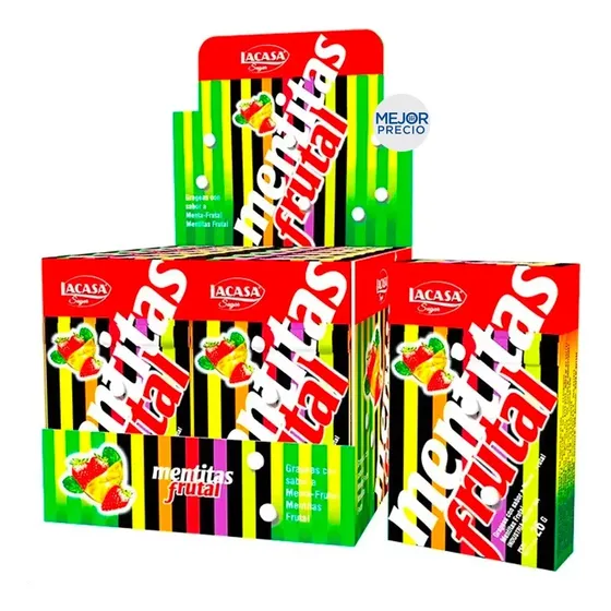 Pastilla La Casa Mentitas Frutal Pack x 12un