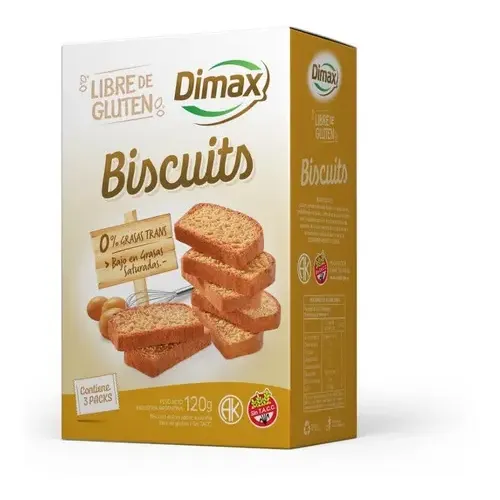 Galletitas Dulces Dimax Biscuits de Vainilla Sin TACC