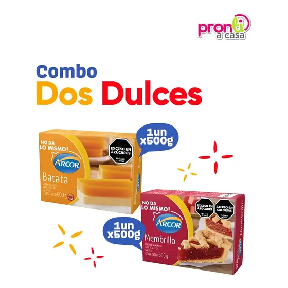 Combo 2 Dulces- 1 Batata Y 1 Membrillo X500g - Pronti A Casa