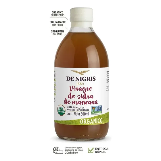 De Nigris Vinagre De Sidra De Manzana Orgánico 500 Ml