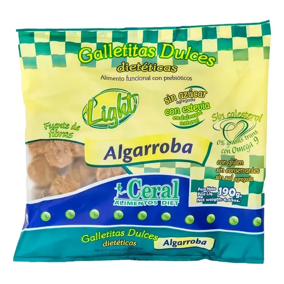 Galletitas Dulces Dietéticas Ceral Algarroba 190g