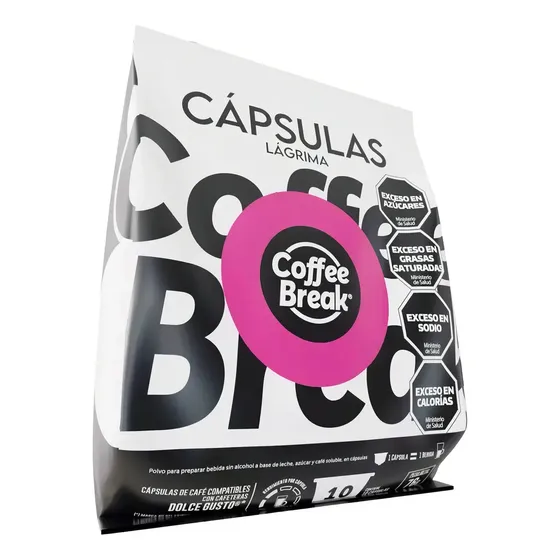 Cápsulas Café Lagrima Coffee Break Compatibles Dolce Gusto 10 Unidades