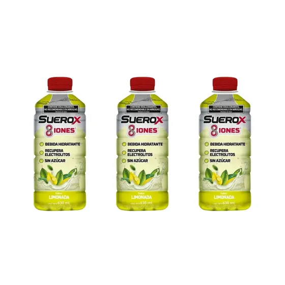 Suerox Bebida Isotónica Limonada 630 Ml - Pack X 3 Unidades