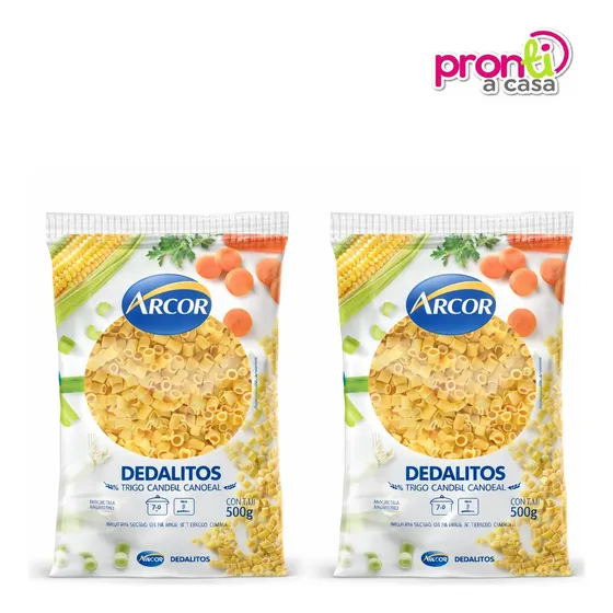 Fideos Arcor Dedalitos X500gr Pack X 2u - Pronti A Casa!