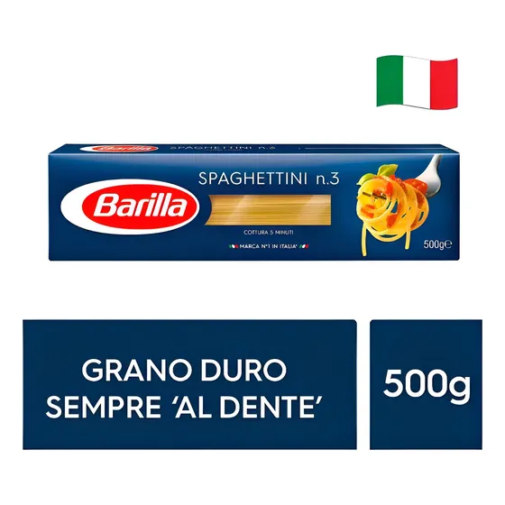 Fideos Italianos Pasta Barilla - Spaghettini N°3 500g