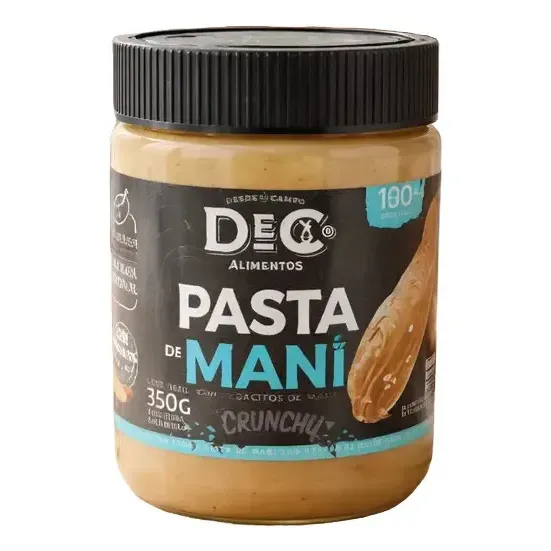Pasta De Maní Natural Crunchy 350g Dec Pedacitos De Maní