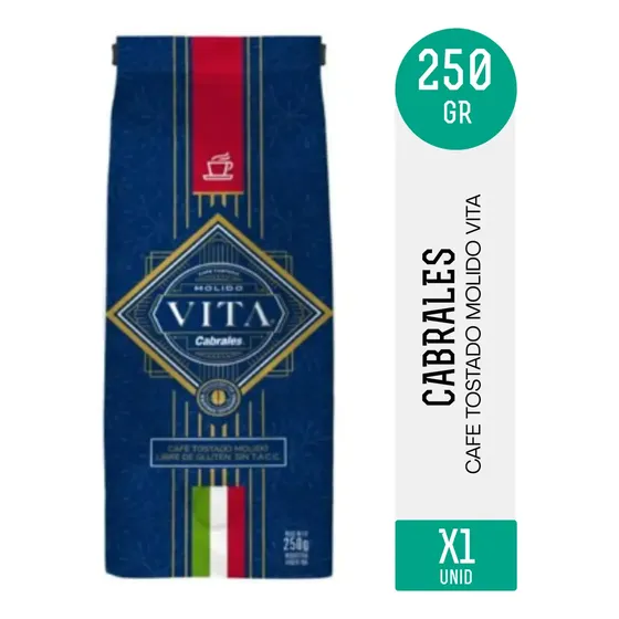 Cafe Vita Tostado Molido Cabrales 250 Gr