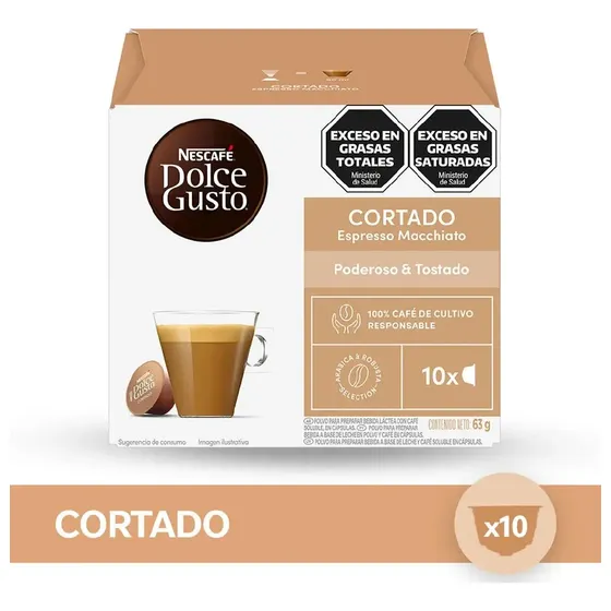 Cápsulas Cortado Espresso Macchiato Nescafé Dolce Gusto X10