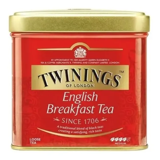 te twinings english breakfast tea hebras 100g lata