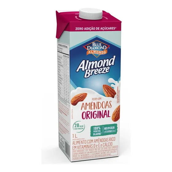 Leche De Almendra Almond Breeze Original Sin Azúcar De 1 Lt