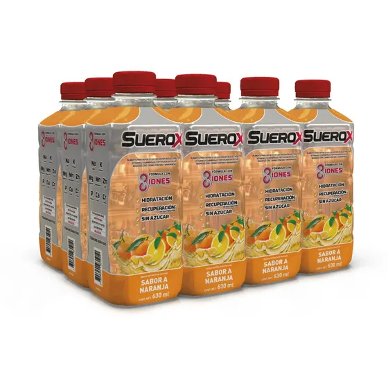 Pack Suerox 12 Bebidas Hidratantes Naranja Dulce 630ml C/u