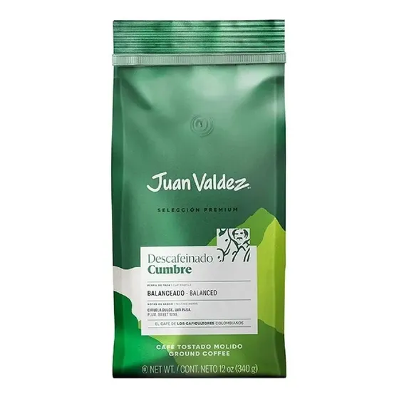 Café Juan Valdez Cumbre Descafeinado 340 Gr