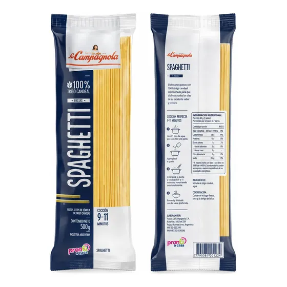 Oferta! Fideos Spaghetti La Campagnola X 500gr - Pack X 2!