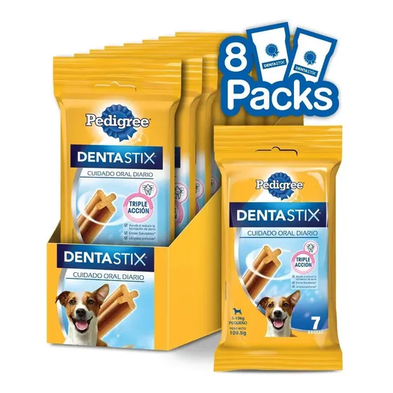 Pedigree Dentastix Cuidado Oral Perro Raza Peq 7 Barras 8un