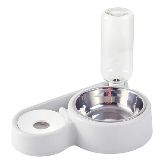 Bebedero Comedero Perro Gato Dispenser Agua Mascota Alimento Color Blanco Marca Raitot