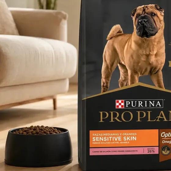Pro Plan Sensitive Skin Perro Adult Raza Med Gde Salmón 12kg