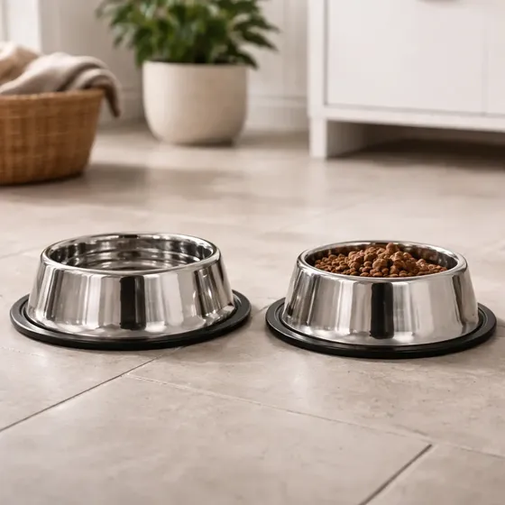 Kit 2 Comedero Plato Para Gatos Perros Pequeño Inoxidable