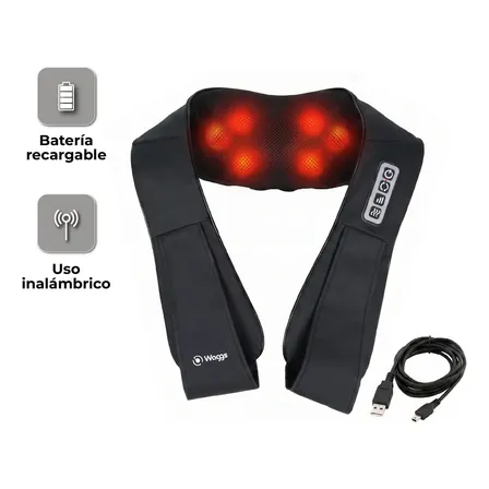 Masajeador Cervical Inalambrico Portatil Waggs Recargable