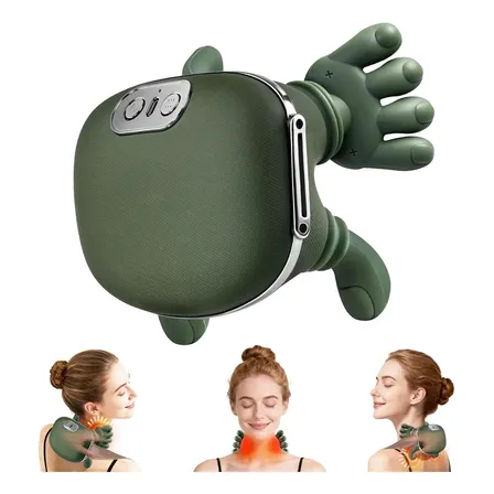 Masajeador Cuello Y Hombros Con Calor Verde Oscuro