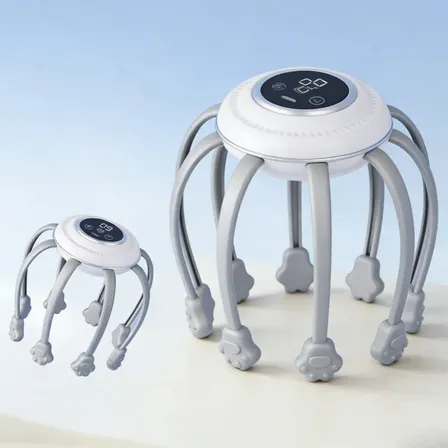 Masajeador De Cabeza Recargable Usb Tipo Pulpo Moonlight White 601