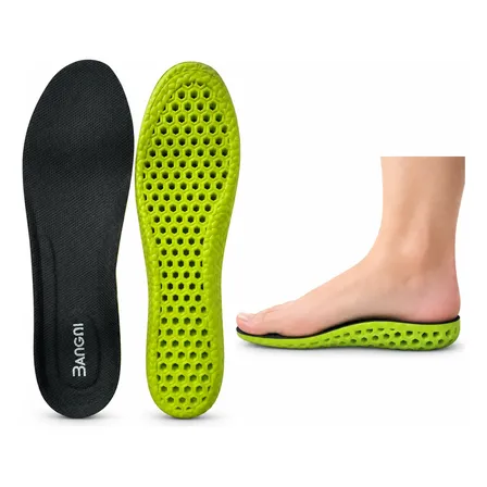 Plantillas Anti Olor Antibacterianas 3d Para Zapatillas Ar42-43 Verde Lima