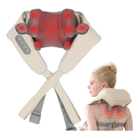 Masajeador Laptop Para Cuello Y Hombros, Masajeador Eléctric Beige