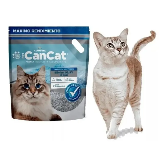 Piedras Sanitarias Gatos Bentonita Aglomerante Cancat 6 Kg