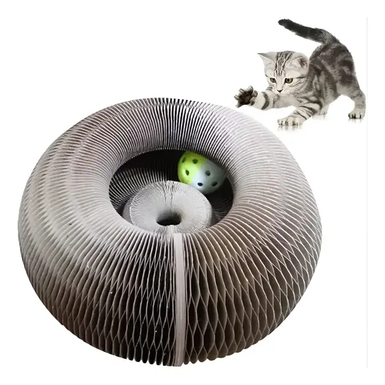 Juguete Para Gatos Organo Magico Rascador Con Pelota