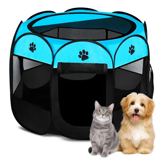 Jaula Canil Corral Perros Gatos Mascotas Plegable Xxl 91cm