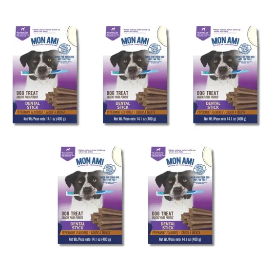 Snack Para Perros Mon Ami Dental Stick 400 Gr L Pack X5