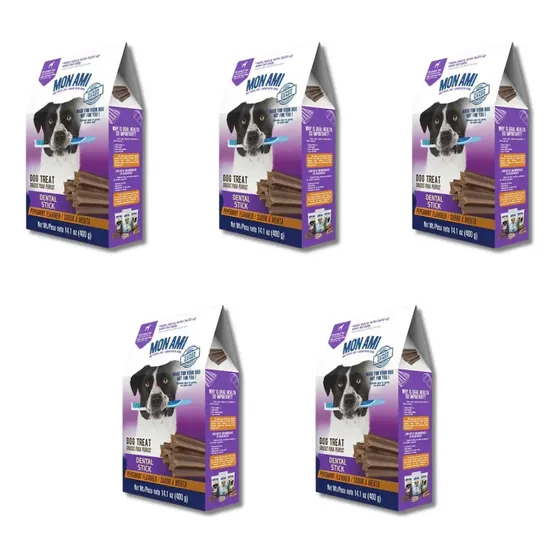 Snack Para Perro Mon Ami Dental Stick 400 Gr Pack X5 Premium