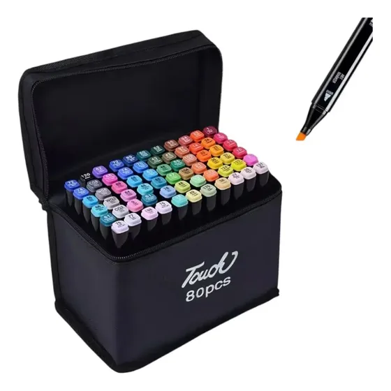 Set Marcadores Touch X80 Unidades En Bolso Advenco