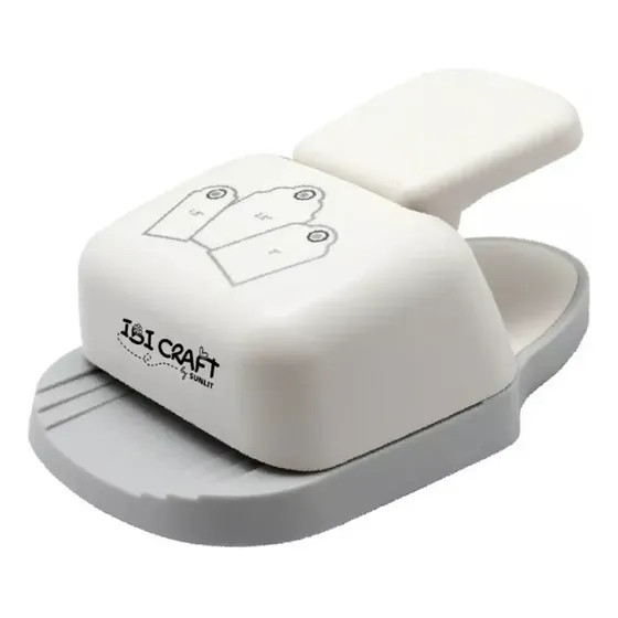 Perforadora Para Etiquetas Ibi Craft Tag Redondeado 3.8, 5.1 y 6.4 Cm Color Blanco
