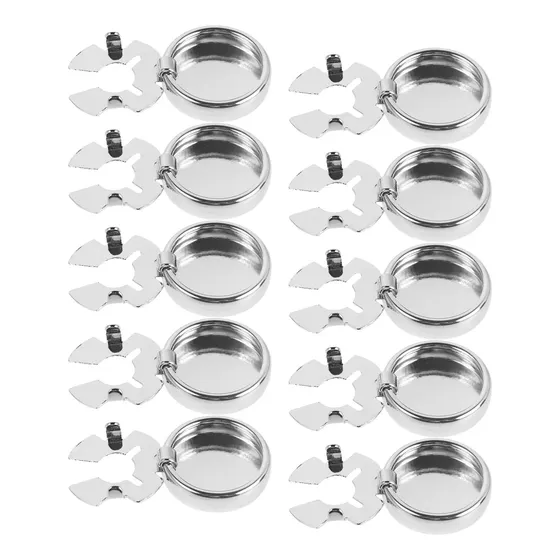 10 Fundas De Botones En Blanco Para Hombre: Gemelos Para Hac