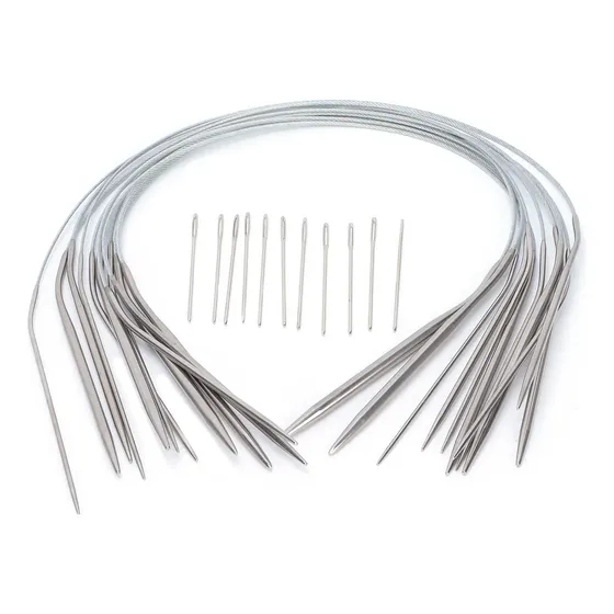 Agujas Circulares De Acero Inoxidable Para Tejer, Redondas,