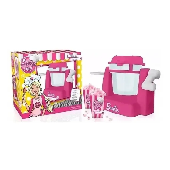 Popcorn Glam Barbie Chef Pochoclos Original Pochoclera Rosa